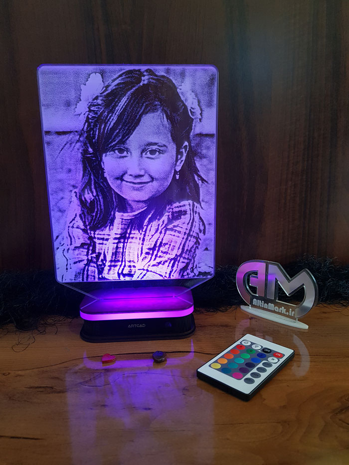 آباژور سه بعدی با عکس سفارشی شما «فریم ساده» - Image 3