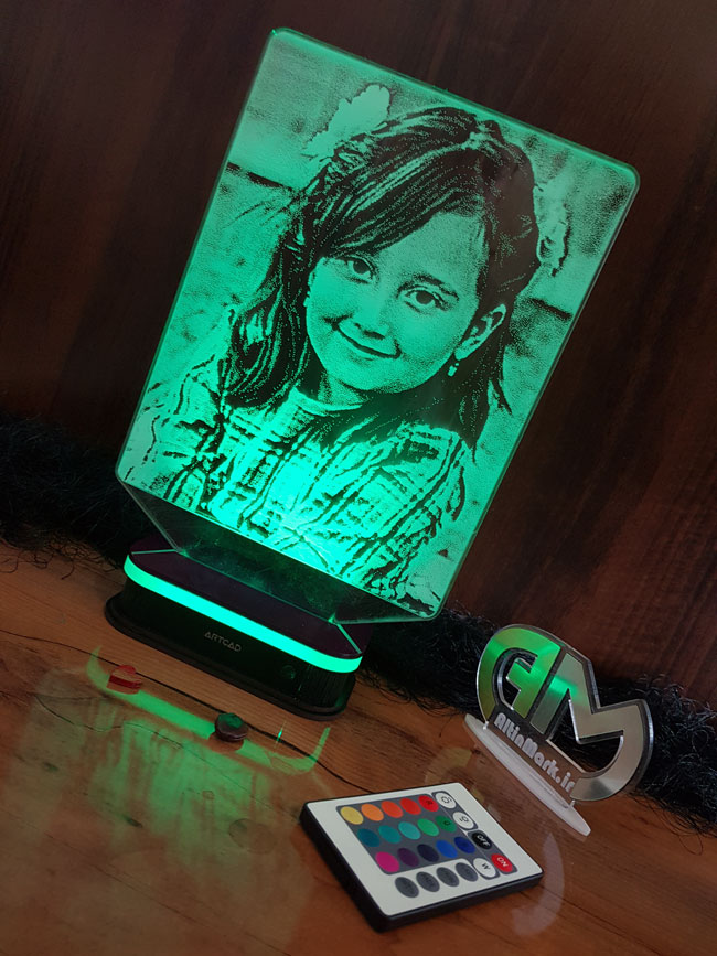 آباژور سه بعدی با عکس سفارشی شما «فریم ساده» - Image 2