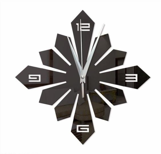 ساعت دیواری طرح Crystal امکان سایزبندی و رنگ متفاوت