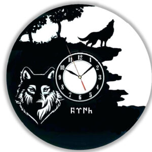 ساعت دیواری طرح قورد ساعت مشکی کد Qurt-001