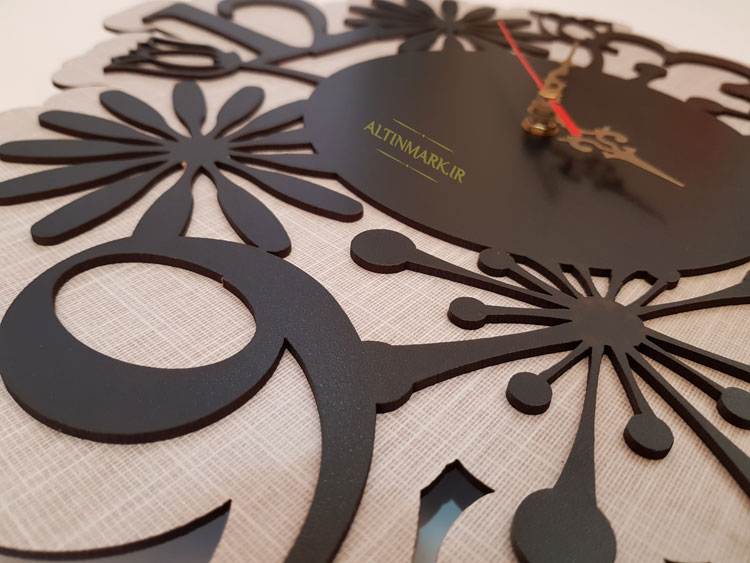 ساعت دیواری طرح گل - Image 2