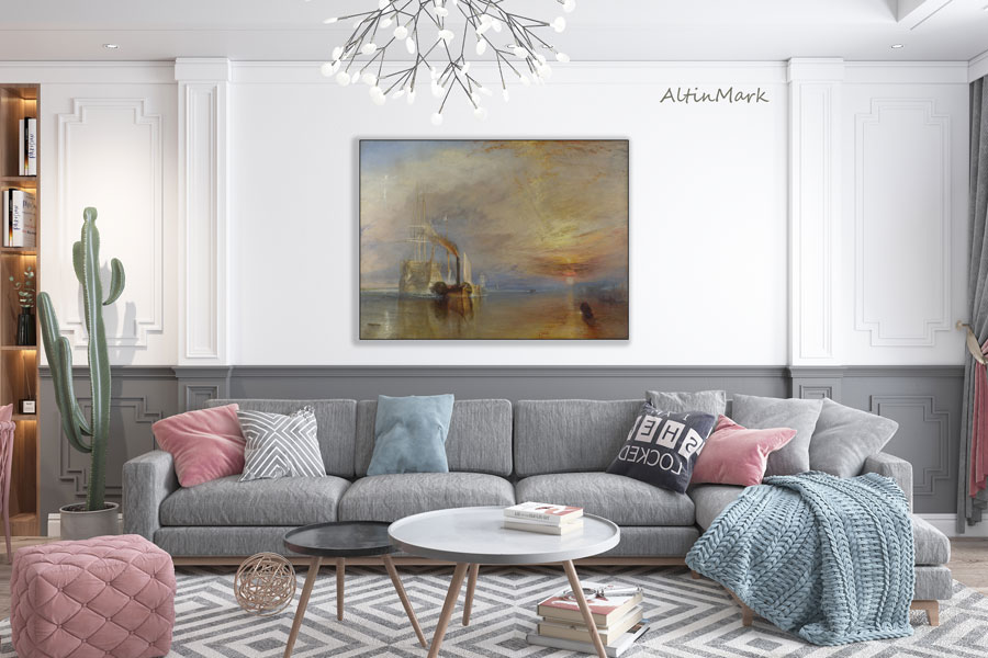 نقاشی تمرر جنگجو اثر جوزف مالورد ویلیام ترنر نقاش بریتانیایی - Image 5