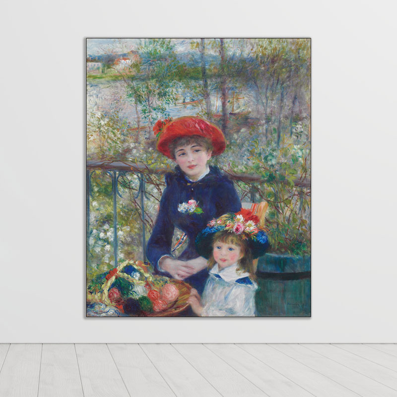 تابلو دو خواهر اثر پیر آگوست رنوآر هنرمند فرانسوی 1881