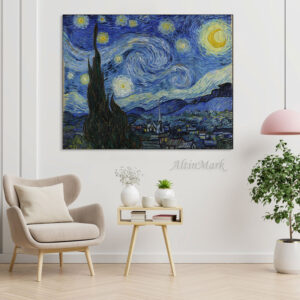 Van_Gogh_Starry_Night-1.jpg تابلو شب پرستاره Starry Night اثر ون گوگ (کیفیت چاپ بسیار بالا)