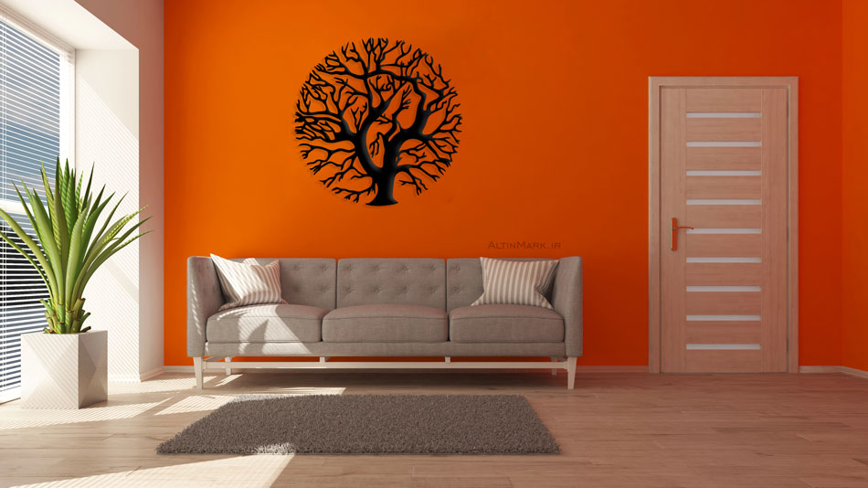 تابلو چوبی درخت کهن جنس چوبی MDF " استیکر" مشکی - Image 4