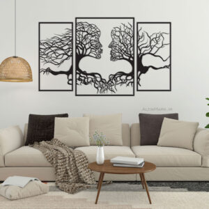 ba2.jpg استیکر چوبی درخت عشق سه تکه جنس چوبی MDF "لاین آرت"