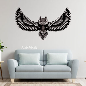 bay1.jpg تابلو استیکر چوبی جغد جنس MDF مدل 1400