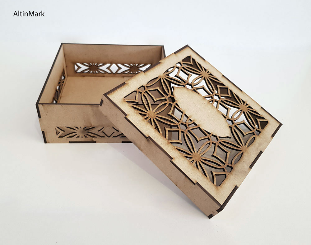 باکس هدیه استاتیس جنس چوبی (MDF) خام در 5 سایز - Image 3