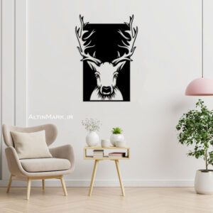 cey1.jpg استیکر چوبی آهو جنس چوبی MDF "لاین آرت"