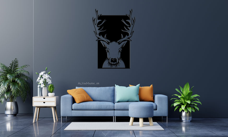 استیکر چوبی آهو جنس چوبی MDF "لاین آرت" - Image 5