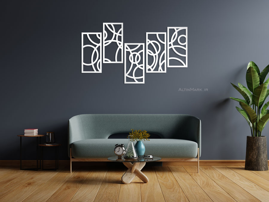 استیکر چوبی سرکولار لاین جنس چوبی MDF "لاین آرت" - Image 3