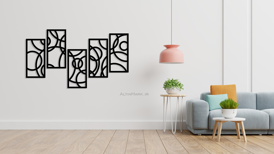 استیکر چوبی سرکولار لاین جنس چوبی MDF "لاین آرت" - Image 2