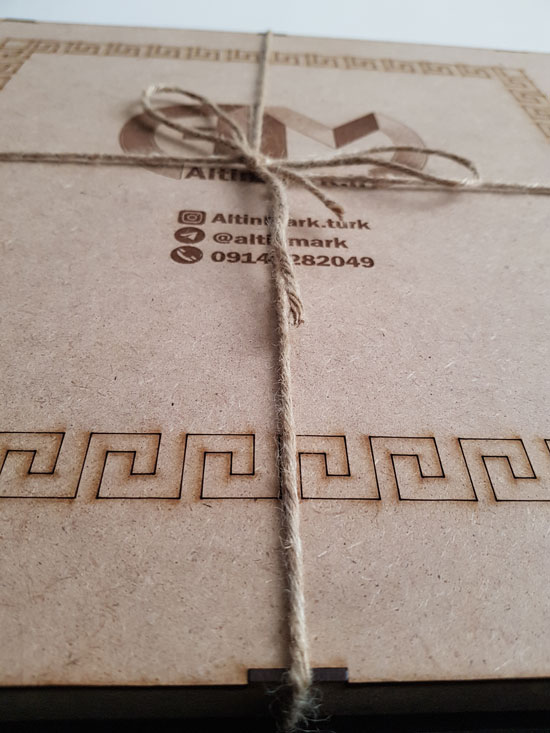 استیکر چوبی گرگ جنس چوبی MDF "لاین آرت" - Image 5