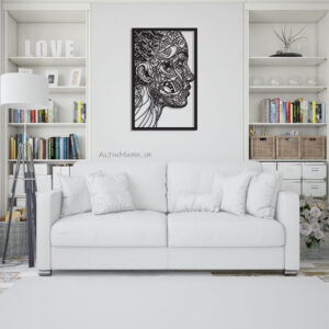 face2.jpg تابلو لاین آرت چهره جنس چوبی MDF "تابلو استیکر"