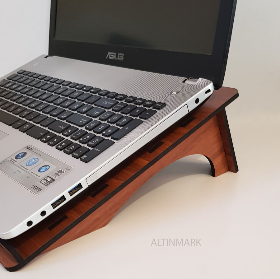 زیر لپ تاپ (پایه نگه دارنده لپ تاپ) جنس چوبی (MDF) با طرح چشم نواز - Image 3