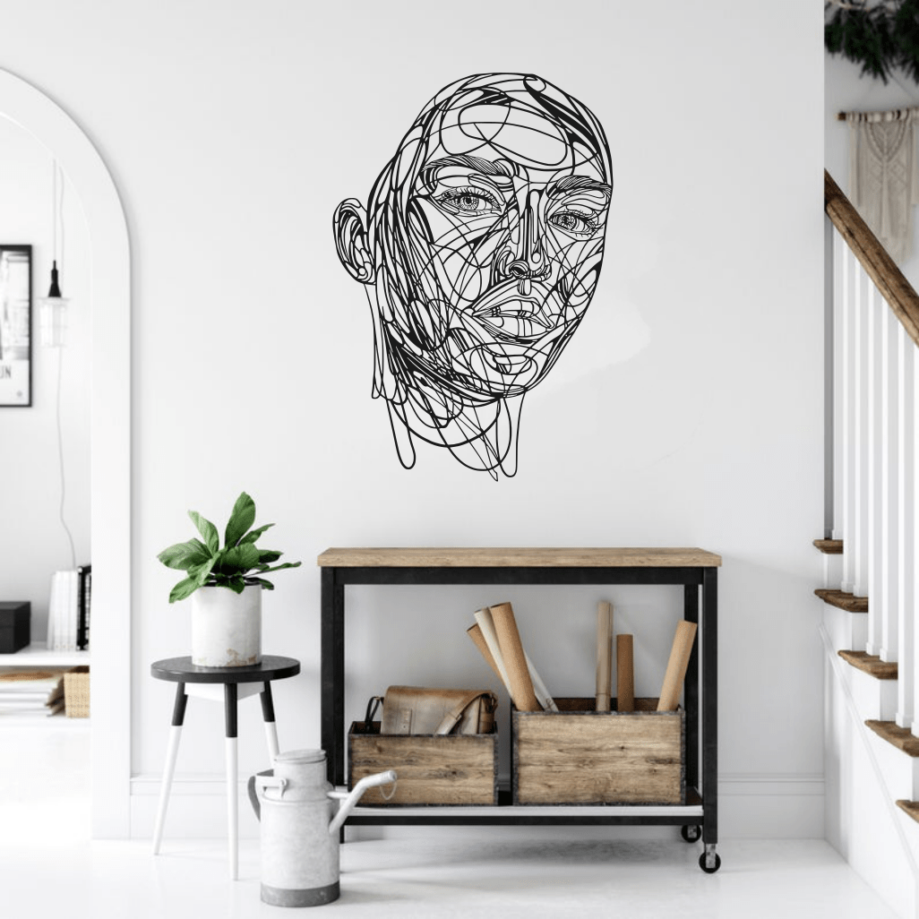 تابلو استیکر چوبی چهره جنس چوبی MDF "لاین آرت" - Image 5