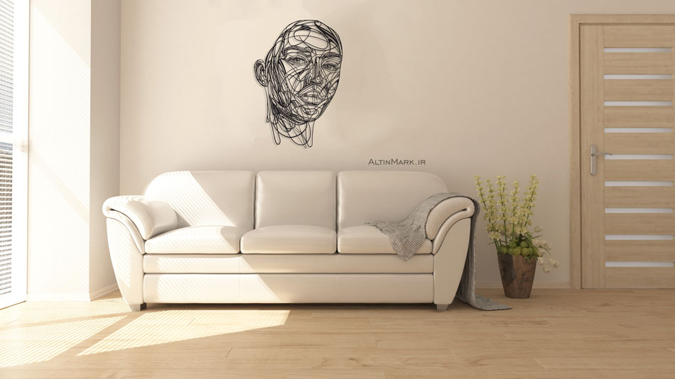 تابلو استیکر چوبی چهره جنس چوبی MDF "لاین آرت" - Image 4