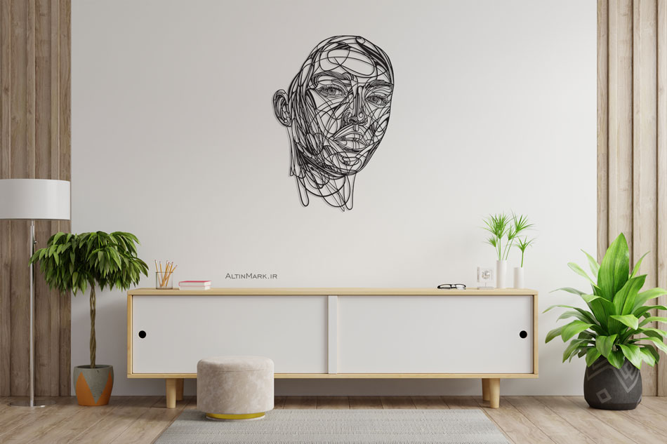 تابلو استیکر چوبی چهره جنس چوبی MDF "لاین آرت" - Image 2