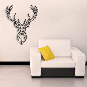 maral2-1.jpg تابلو لاین آرت گوزن (دیوار کوب طرح گوزن) جنس چوبی MDF