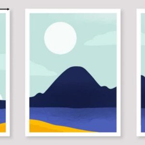 photo5250581070.jpg تابلو مینیمال White Sun در سه نوع چاپ مختلف با لمینت ضد خش