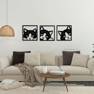 pi1.jpg استیکر چوبی گربه سه تکه جنس چوبی MDF "لاین آرت"