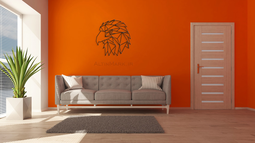 استیکر چوبی عقاب جنس MDF (لاین آرت) - Image 2