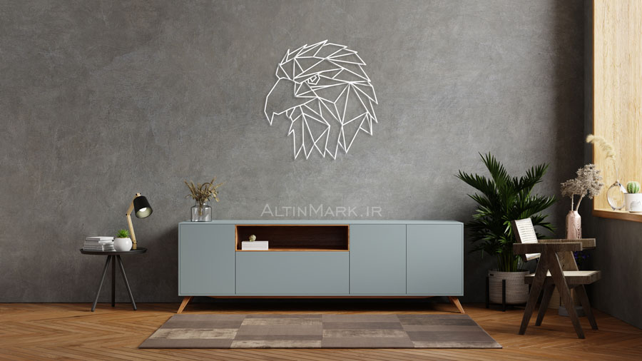 استیکر چوبی عقاب جنس MDF (لاین آرت) - Image 3