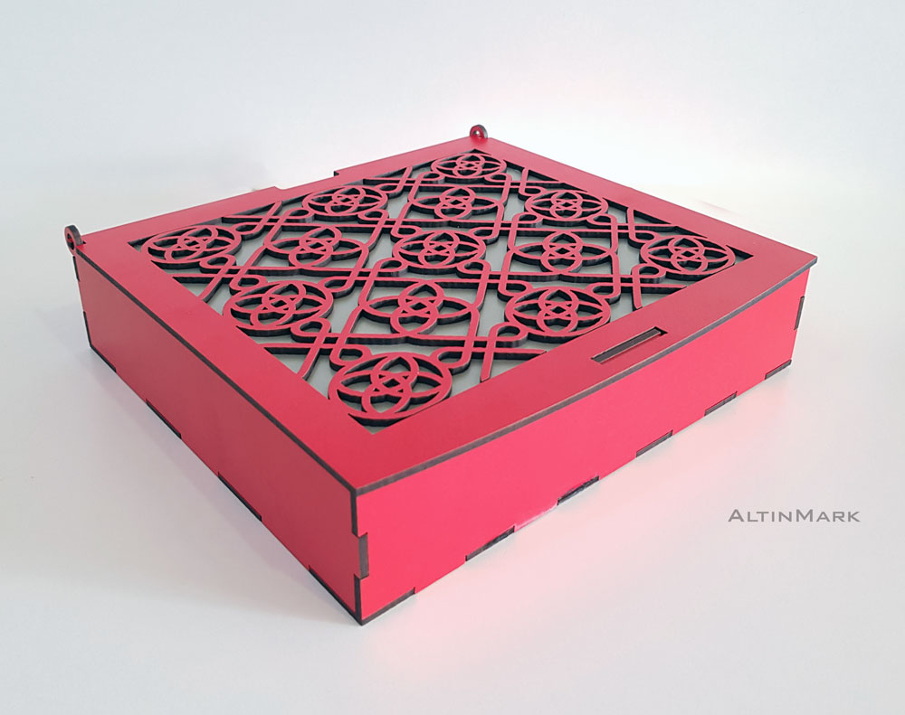 باکس چوبی طرح اسلیمی در 6 طرح مختلف و در 4 رنگ متفاوت - Image 5