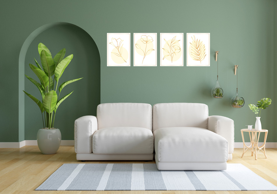 تابلو مینیمال مدل florisdream گل رویا کیفیت چاپ عالی و تنوع سایز - Image 4