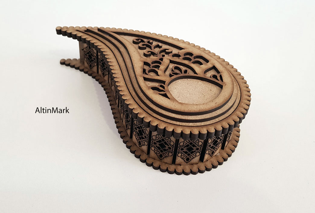 باکس هدیه بته جقه جنس چوبی (MDF) کد 4821 - Image 5