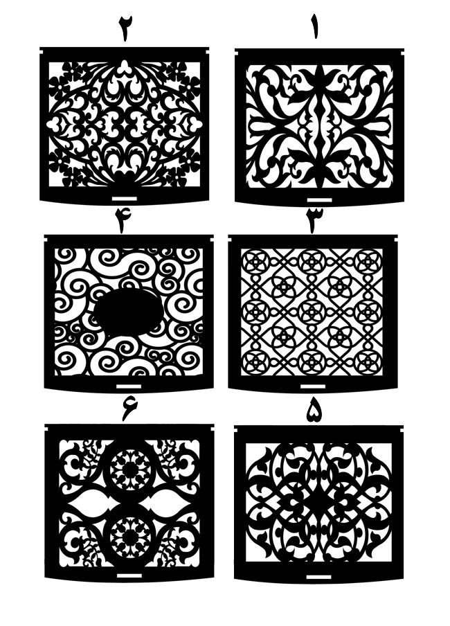 باکس چوبی طرح اسلیمی در 6 طرح مختلف و در 4 رنگ متفاوت - Image 2