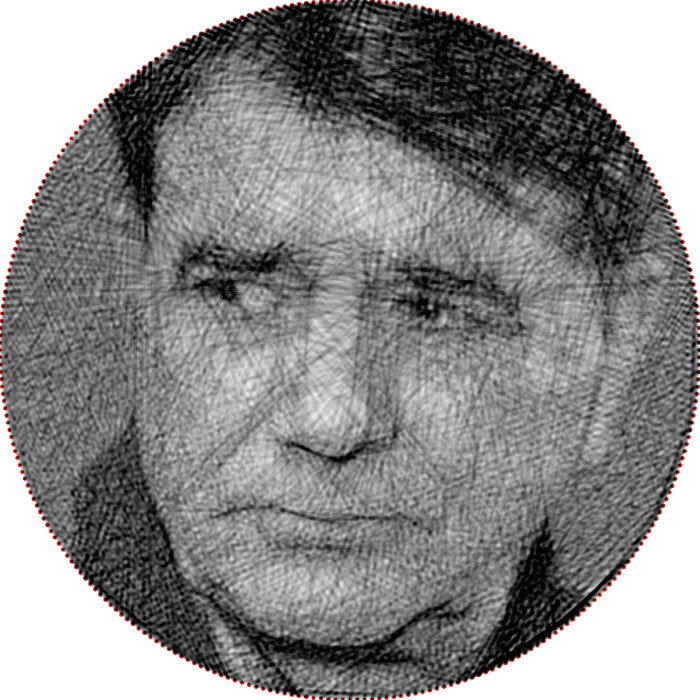 تابلو نخ و میخ چهره تصویر استاد شجریان - Image 2