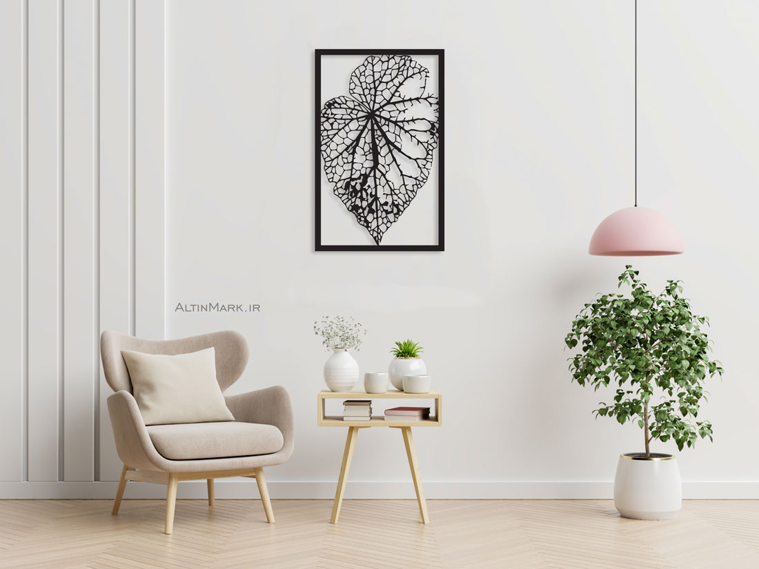 تابلو استیکر برگ درخت جنس چوبی MDF "لاین آرت" - Image 2