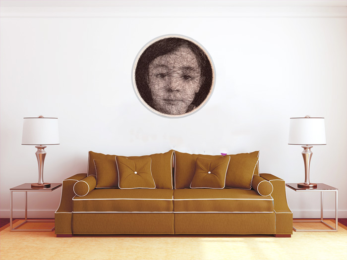 سفارش تابلوی میخ و نخ بافت تصویر چهره شما - Image 3