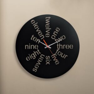 -clock-6.jpg ساعت دیواری مشکی با نوشته اعداد جنس گلس (شیشه نشکن)