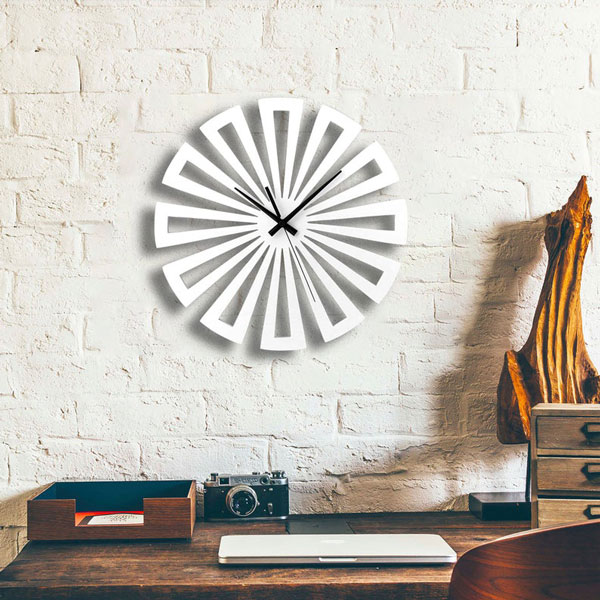 ساعت دیواری مدل چرخی چوبی در سه رنگ مختلف - Image 5