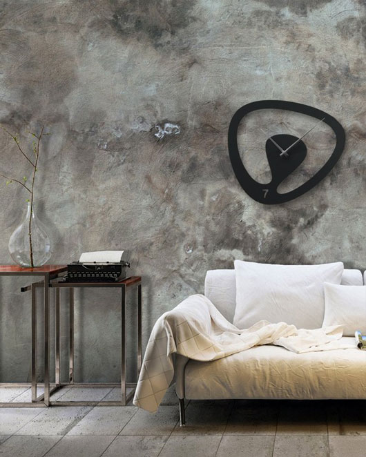 ساعت دیواری اورانوس با رنگ مشکی از جنس شیشه نشکن (پلکسی گلاس) - Image 2