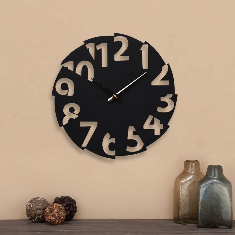 ساعت دیواری طرح جدید و با دو رنگ و در دو جنس مختلف - Image 4