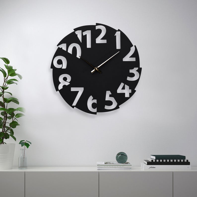 ساعت دیواری طرح جدید و با دو رنگ و در دو جنس مختلف - Image 9