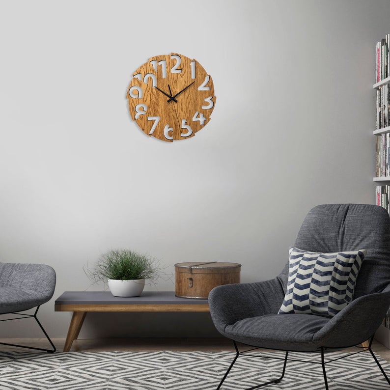 ساعت دیواری طرح جدید و با دو رنگ و در دو جنس مختلف - Image 7