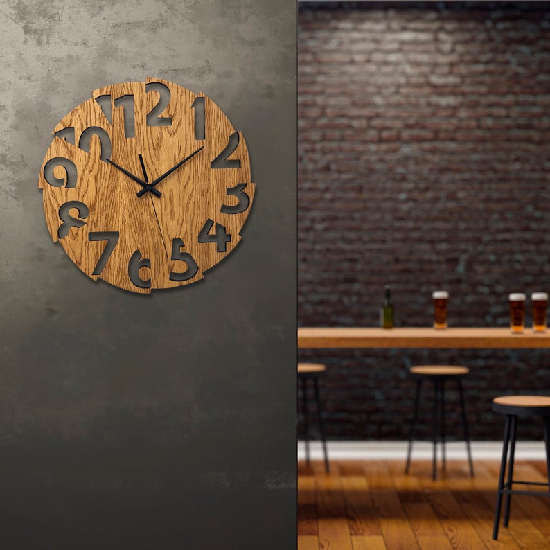 ساعت دیواری طرح جدید و با دو رنگ و در دو جنس مختلف - Image 5