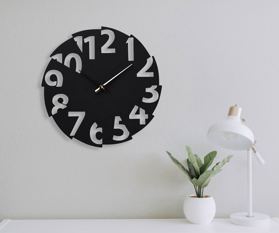 ساعت دیواری طرح جدید و با دو رنگ و در دو جنس مختلف - Image 2