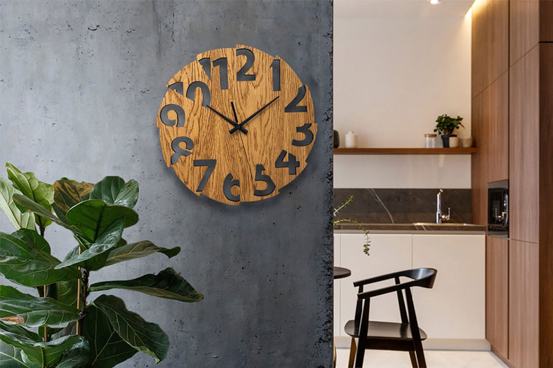 ساعت دیواری طرح جدید و با دو رنگ و در دو جنس مختلف - Image 3