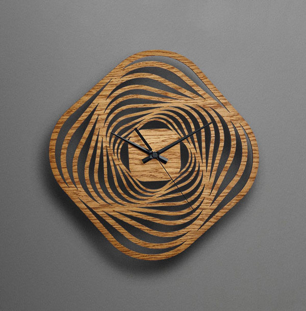 ساعت دیواری مدل blazing star چوبی از جنس MDF و در 3 رنگ - Image 8