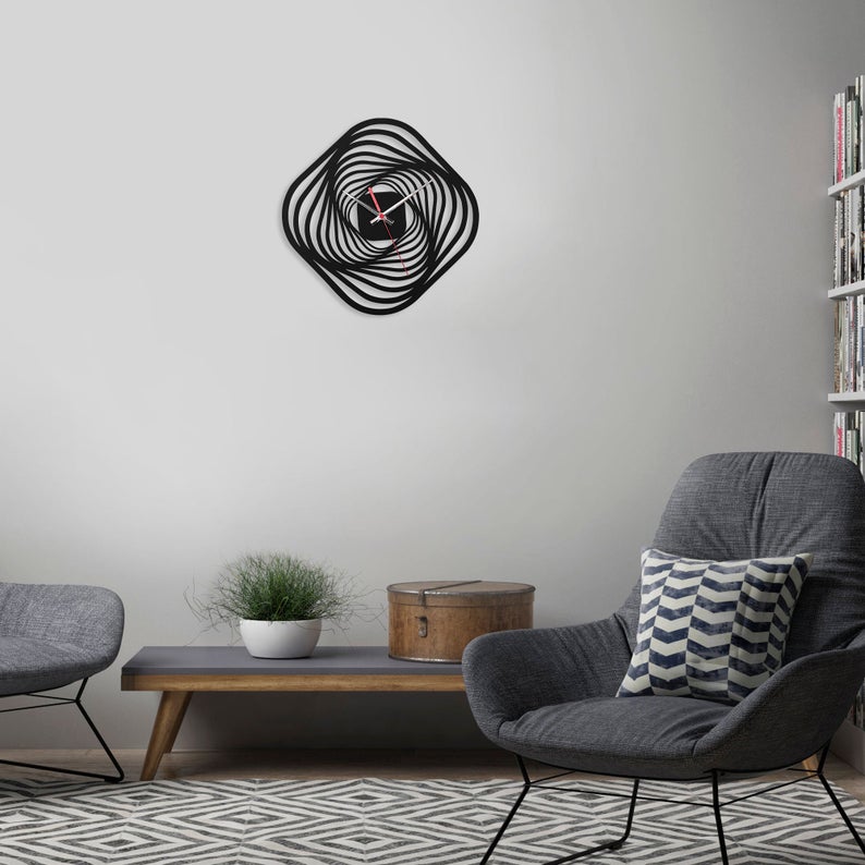 ساعت دیواری مدل blazing star چوبی از جنس MDF و در 3 رنگ - Image 10