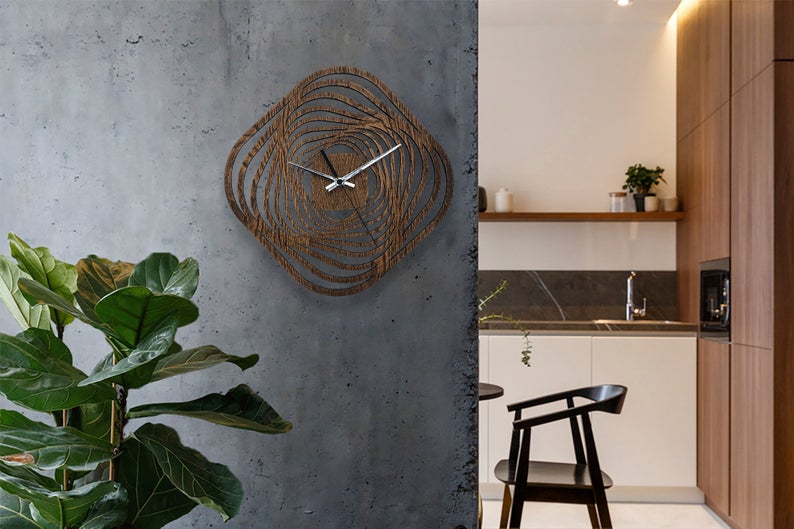 ساعت دیواری مدل blazing star چوبی از جنس MDF و در 3 رنگ - Image 4