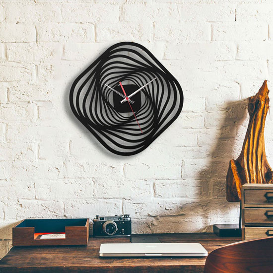 ساعت دیواری مدل blazing star چوبی از جنس MDF و در 3 رنگ - Image 2