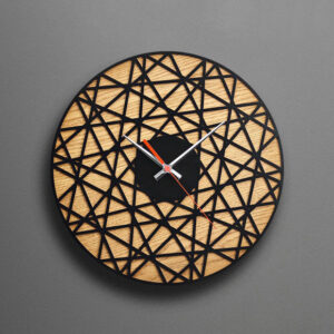 ساعت دیواری چوبی بی نظیر جنس بدنه ام دی اف در دو رنگ متفاوت