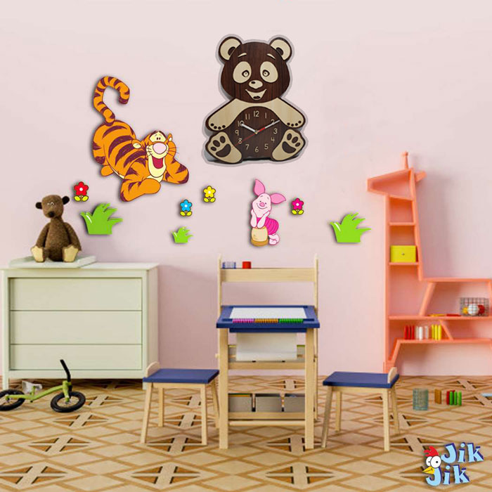 ساعت دیواری پاندا مناسب اتاق کودک - Image 3
