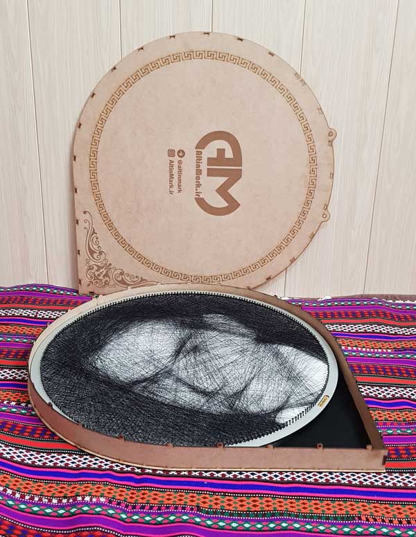 تابلوی میخ و نخ شهریار بافته شده با دست و نفیس - Image 4